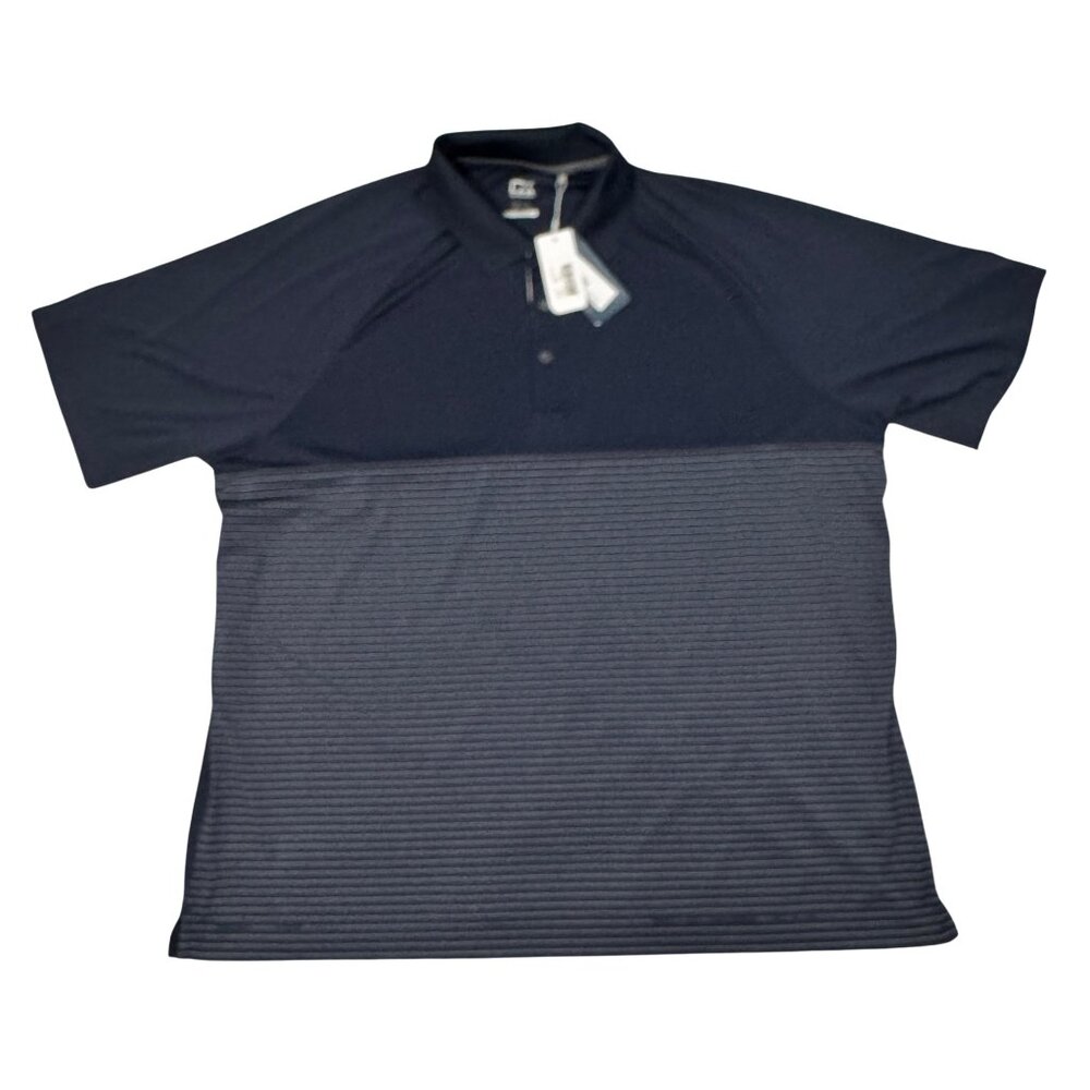 Cutter & Buck Men’s XXL Navy Blue Golf Polo CB DryTec Short Sleeve Performance S